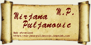 Mirjana Puljanović vizit kartica